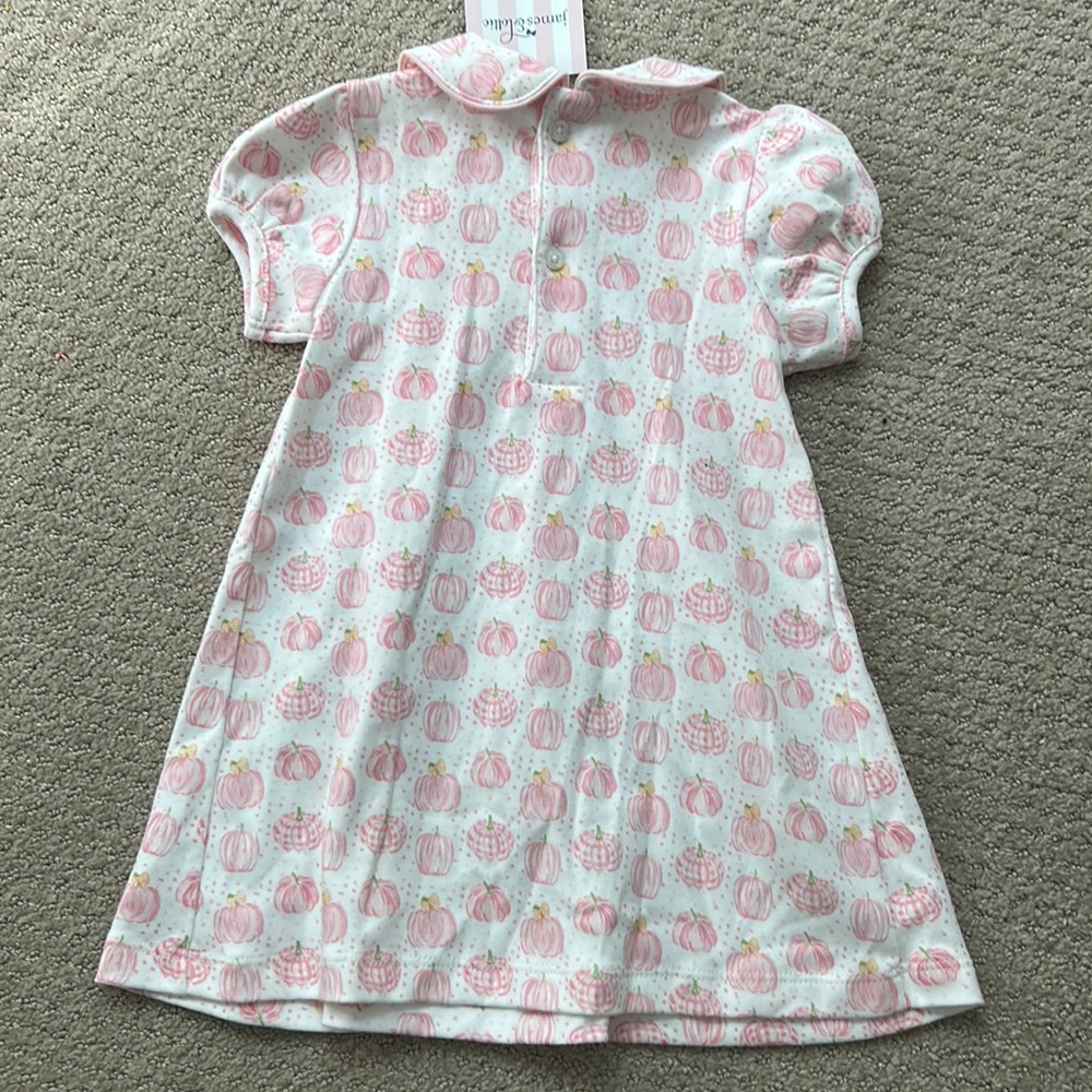 NWT James & Lottie penny pleat pumpkin dress, 24M - Picture 2 of 2